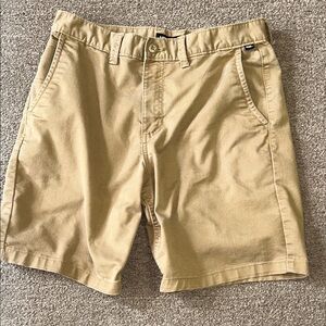 Vans Men's Khaki Flat Front Shorts